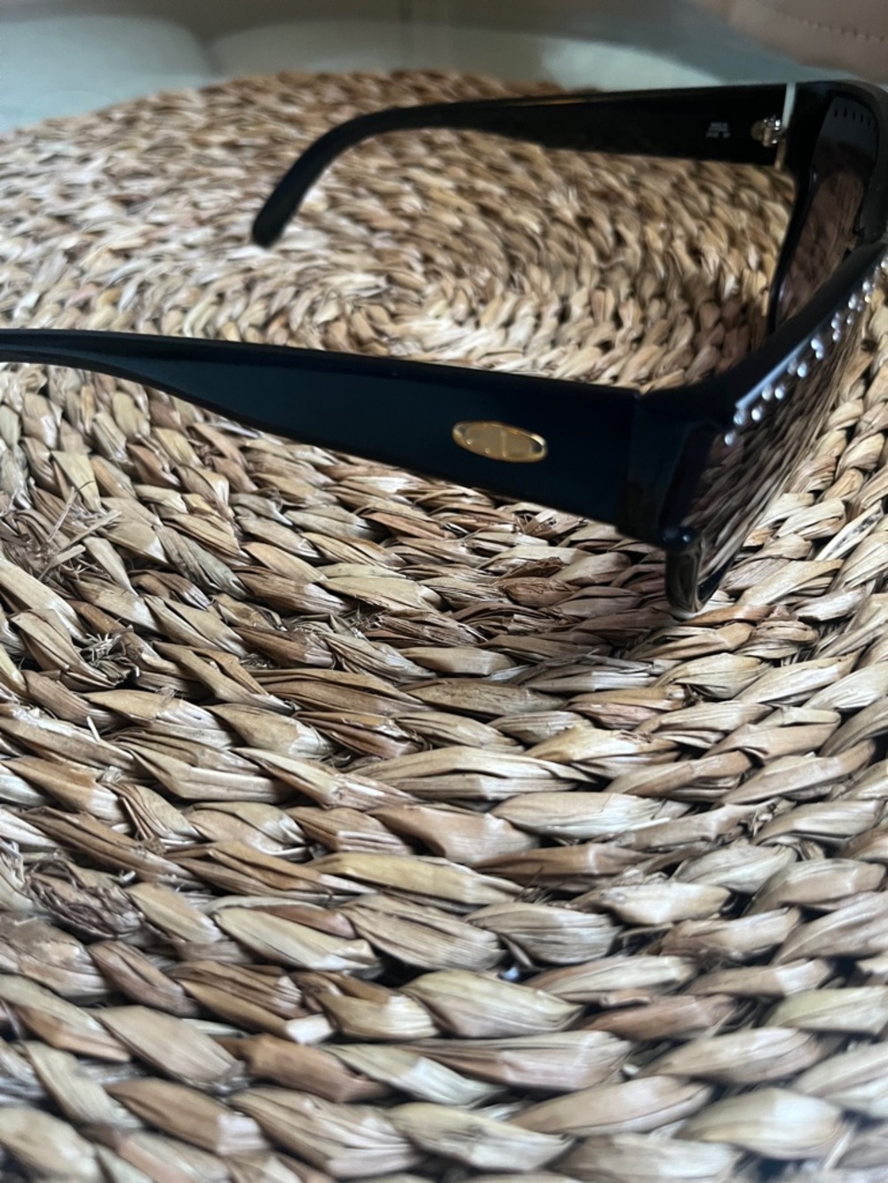 Vintage Cristian Dior 2438 Black Women's Sunglasses with Rhinestone Trim - Picture 9 of 16